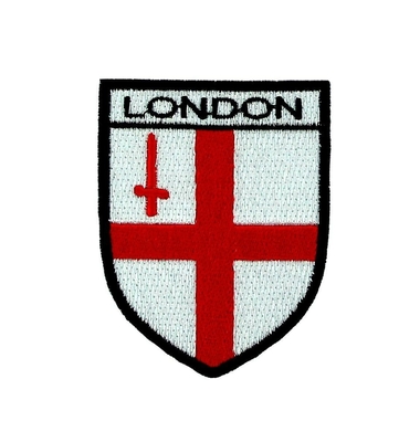 Bendera Inggris Perisai Inggris Tambalan Bordir Besi Pada Lencana Kain Untuk Lengan Lambang