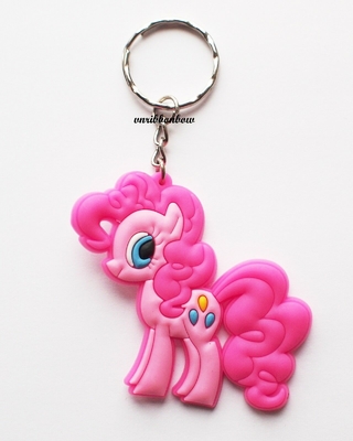 Desain Kartun Berkualitas Tinggi My Little Pony Pinkie Pie Gantungan Kunci Karet