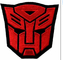Merrow Border Logo Bordir Patch Transformers Logo Film Film Autobot Merah