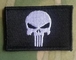 Skull Flag Punisher Rocker Bordir Besi Pada Patch Depan Biker Vest Mini Patch