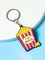 Disesuaikan Membuat Kartun Popcorn Soft PVC Gantungan Kunci Karet Dipersonalisasi