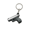 Logo Kustom Mini Gantungan Kunci Silikon Pistol Mainan Gantungan Kunci PVC Lembut