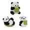 Lucu Kartun Panda 7C Besi Pada Patch Bordir Untuk Pakaian Jaket