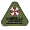 Triangular Umbrella Corp Patch Karet Kustom Menjahit Patch PVC Keamanan