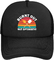6 eyelets logo bordir topi kapas topi hitam sempurna untuk merek perusahaan