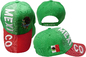Bill3-D Cap Baseball Brodered Adjustable Cap Meksiko Negara Huruf Lambang Hijau dengan Merah