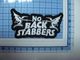 Anger No Back Stabbers 12C Kustom Bordir Patch Velcro Dukungan