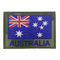 Australia Flag Pattern Laser Merrow Border Bordir Patch dukungan velcro