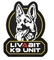 LIVABIT K9 Unit Anjing Ikon Moral PVC Patch Hook Dan Loop Taktis Patch