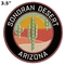 Sonora Desert Arizona Patch Bordir yang Dapat Dicuci Besi / Jahit Pada Applique Dekoratif